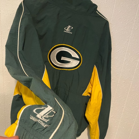 Vintage Green Bay Packers Logo Athletics light Jacket - Picture 4 of 6